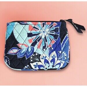 Vera Bradley Lotus Flower Swirl 6”X 5” Lined Coin Purse Retired Pattern